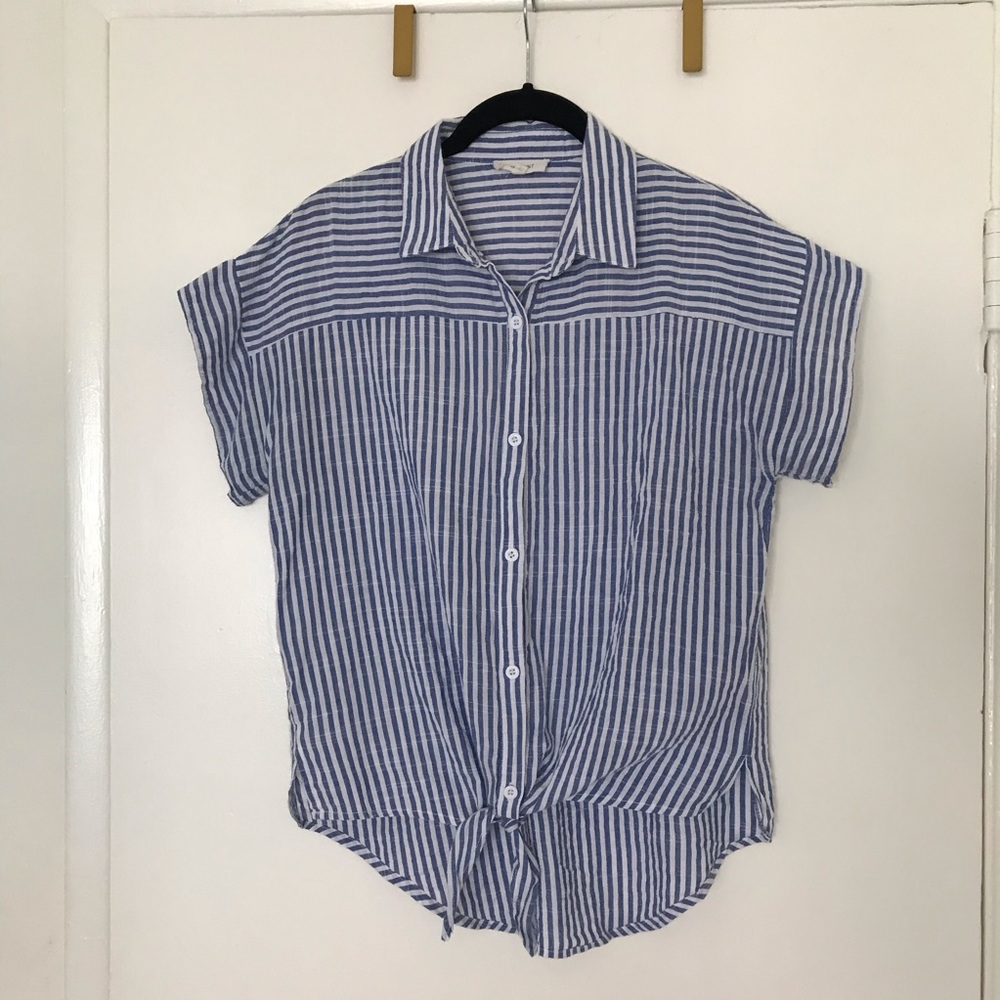 Striped Tie Top